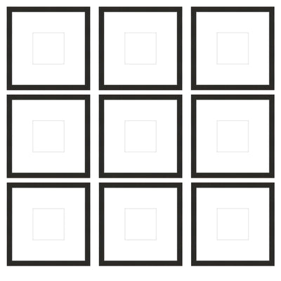 Gallery Wall - The Grids #G905 Jensen / Coffee Gallery Walls Made Easy