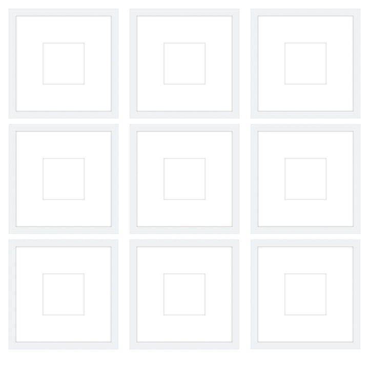 Gallery Wall - The Grids #G905 Jensen / White Gallery Walls Made Easy
