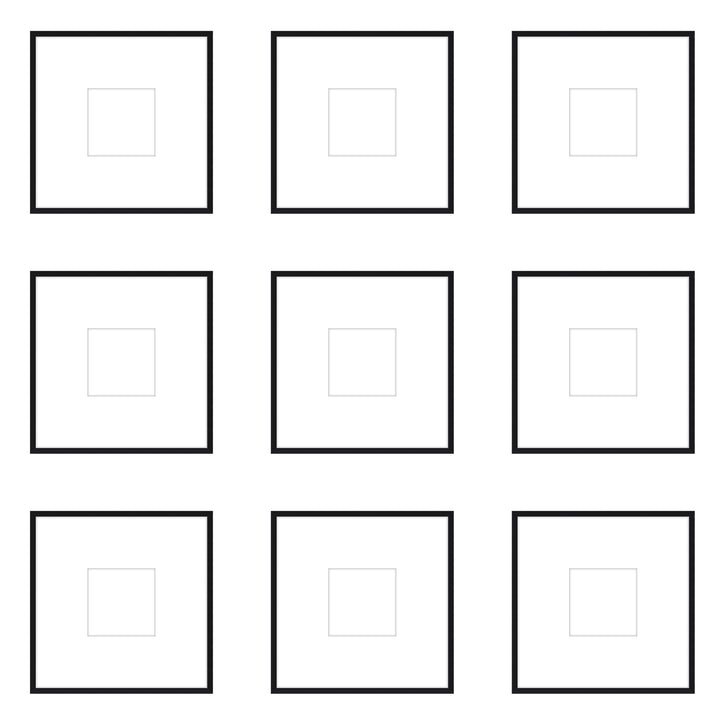 Gallery Wall - The Grids #G906 Ashton (Flat) / Black Satin Gallery Walls Made Easy