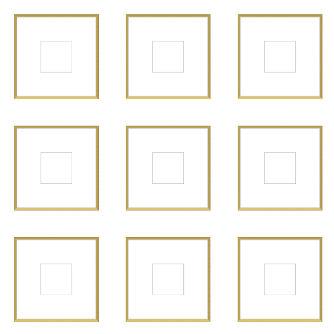 Gallery Wall - The Grids #G906 Ashton (Flat) / Gold Satin Gallery Walls Made Easy
