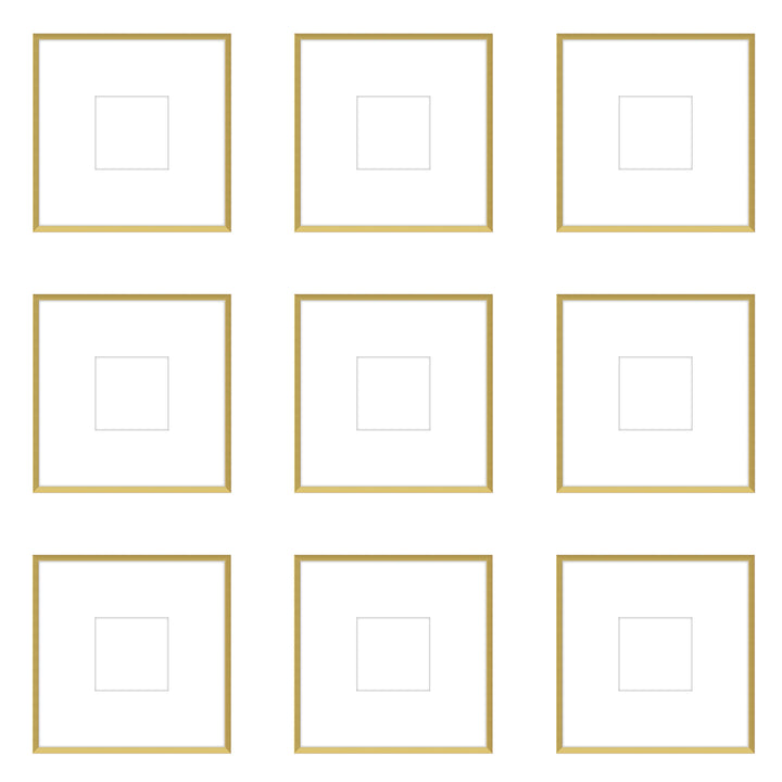 Gallery Wall - The Grids #G906 Ashton (Flat) / Gold Satin Gallery Walls Made Easy