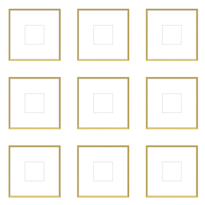 Gallery Wall - The Grids #G906 Ashton (Flat) / Gold Satin Gallery Walls Made Easy