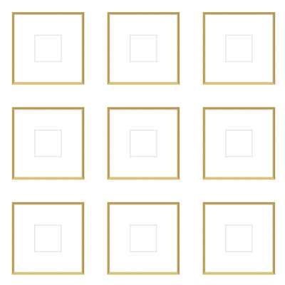 Gallery Wall - The Grids #G906 Ashton (Flat) / Gold Satin Gallery Walls Made Easy