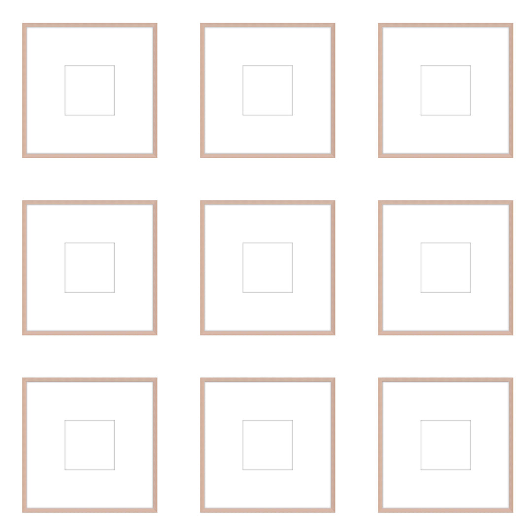 Gallery Wall - The Grids #G906 Ashton (Flat) / Rose Gold Gallery Walls Made Easy