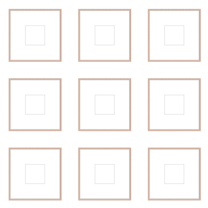 Gallery Wall - The Grids #G906 Ashton (Flat) / Rose Gold Gallery Walls Made Easy
