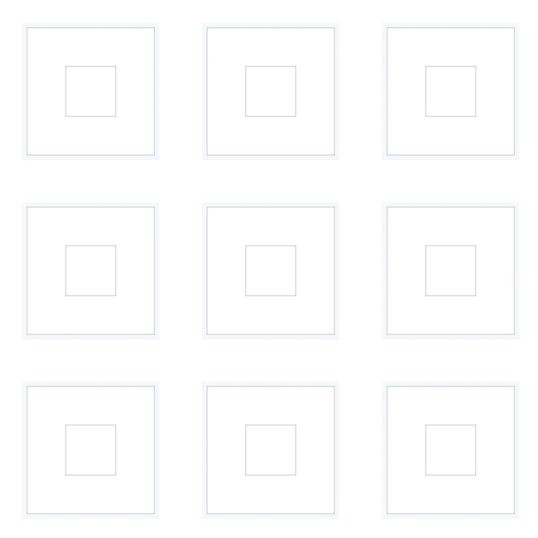 Gallery Wall - The Grids #G906 Ashton (Flat) / White Gallery Walls Made Easy