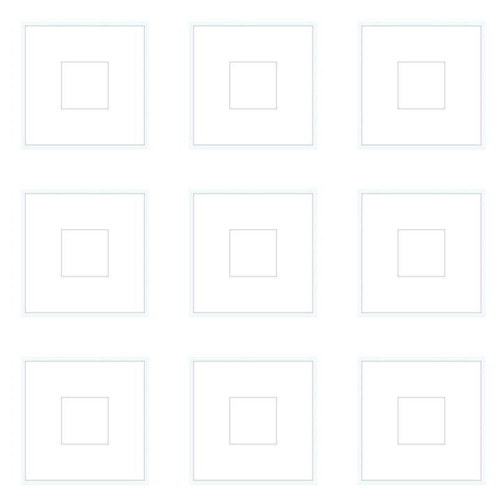 Gallery Wall - The Grids #G906 Ashton (Flat) / White Gallery Walls Made Easy