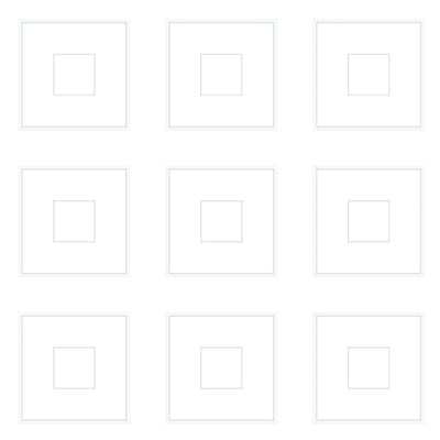 Gallery Wall - The Grids #G906 Ashton (Flat) / White Gallery Walls Made Easy