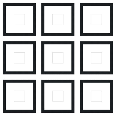 Gallery Wall - The Grids #G906 Darby / Black Satin Gallery Walls Made Easy