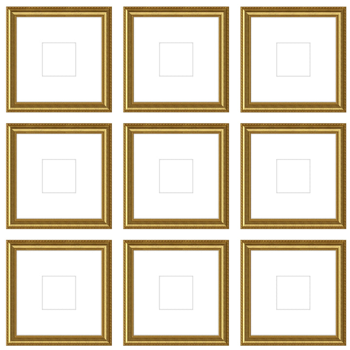 Gallery Wall - The Grids #G906 Graysen / Gold Satin Gallery Walls Made Easy
