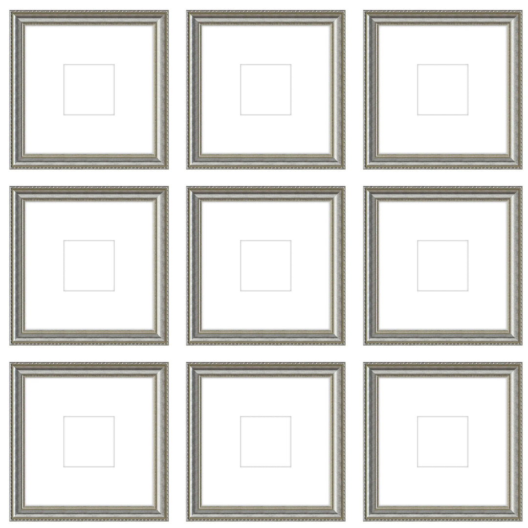 Gallery Wall - The Grids #G906 Graysen / Silver Satin Gallery Walls Made Easy