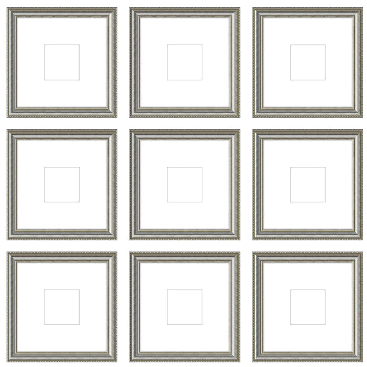 Gallery Wall - The Grids #G906 Graysen / Silver Satin Gallery Walls Made Easy