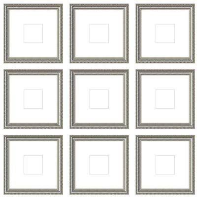 Gallery Wall - The Grids #G906 Graysen / Silver Satin Gallery Walls Made Easy