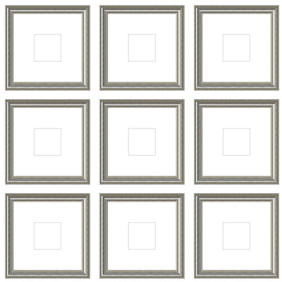 Gallery Wall - The Grids #G906 Graysen / Silver Satin Gallery Walls Made Easy