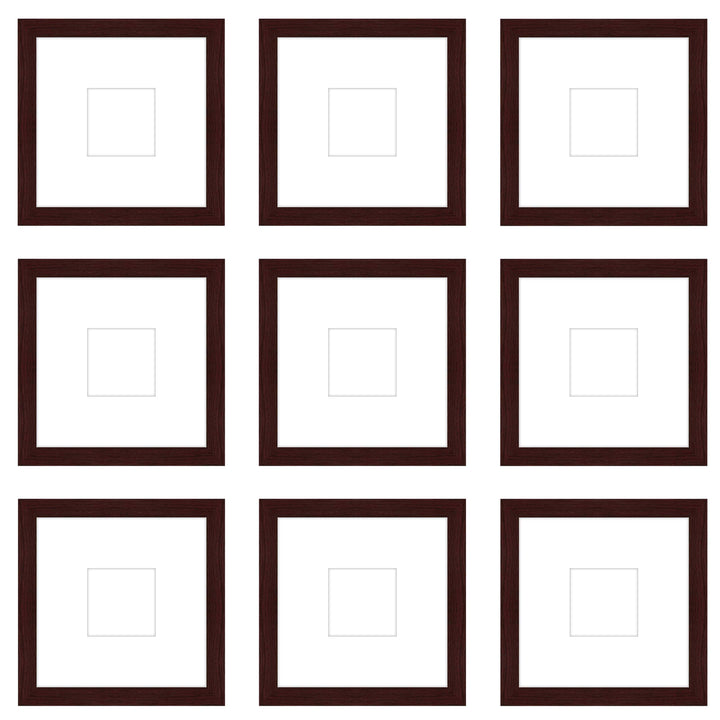 Gallery Wall - The Grids #G906 Jensen / Merlot Gallery Walls Made Easy