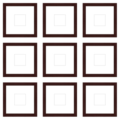 Gallery Wall - The Grids #G906 Jensen / Merlot Gallery Walls Made Easy