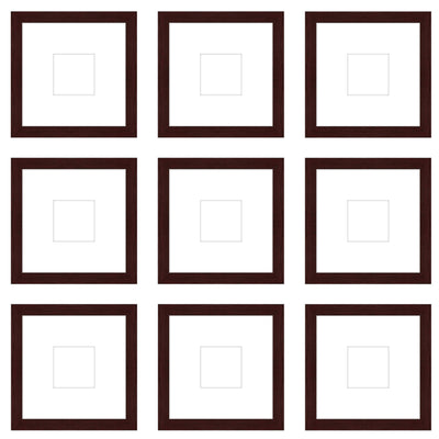 Gallery Wall - The Grids #G906 Jensen / Merlot Gallery Walls Made Easy