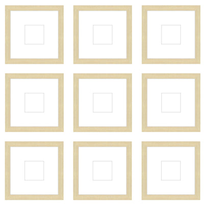 Gallery Wall - The Grids #G906 Jensen / Wheat Gallery Walls Made Easy