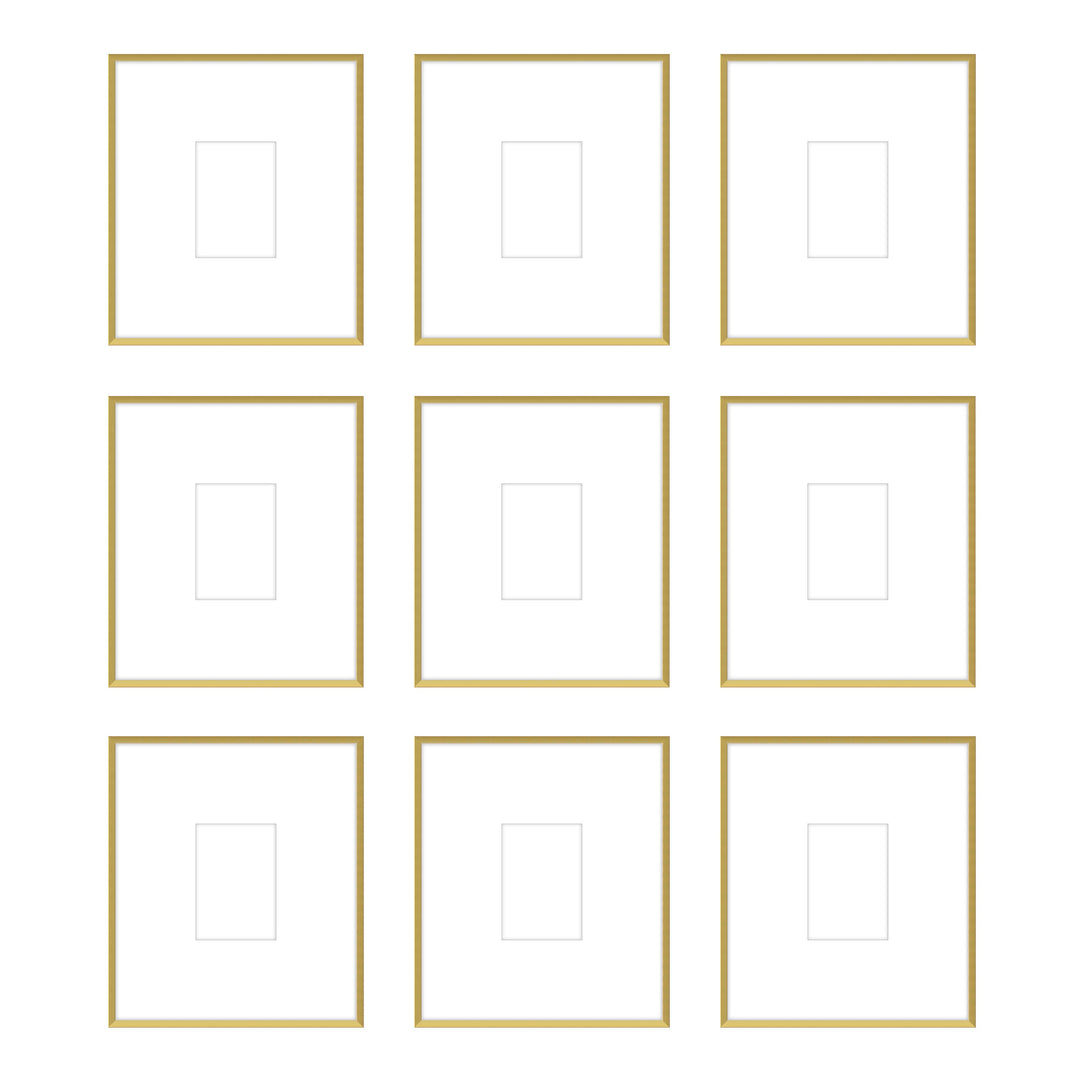 Gallery Wall - The Grids #G907 Ashton (Flat) / Gold Satin Gallery Walls Made Easy