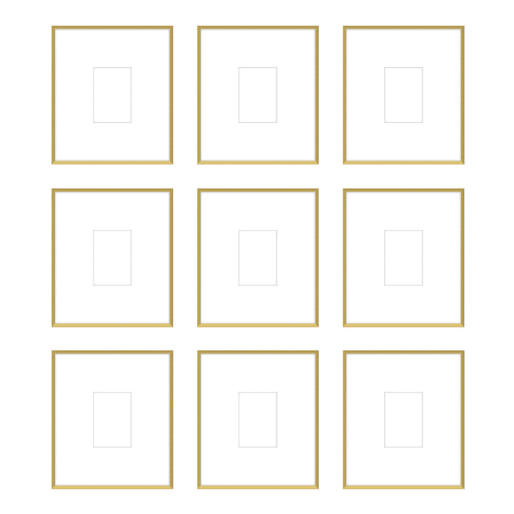 Gallery Wall - The Grids #G907 Ashton (Flat) / Gold Satin Gallery Walls Made Easy
