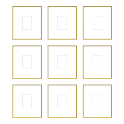 Gallery Wall - The Grids #G907 Ashton (Flat) / Gold Satin Gallery Walls Made Easy