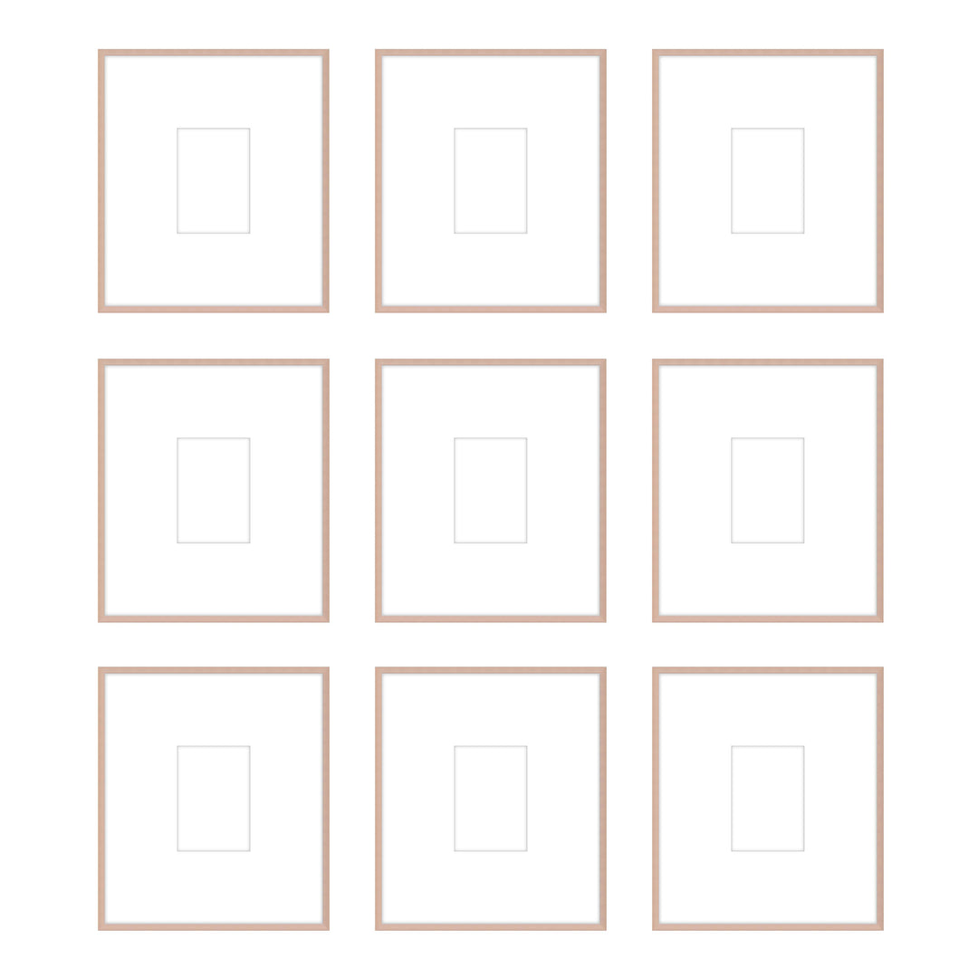 Gallery Wall - The Grids #G907 Ashton (Flat) / Rose Gold Gallery Walls Made Easy