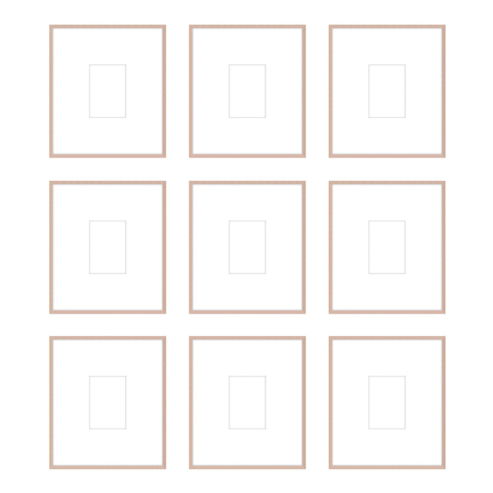 Gallery Wall - The Grids #G907 Ashton (Flat) / Rose Gold Gallery Walls Made Easy