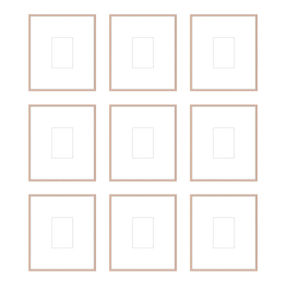 Gallery Wall - The Grids #G907 Ashton (Flat) / Rose Gold Gallery Walls Made Easy