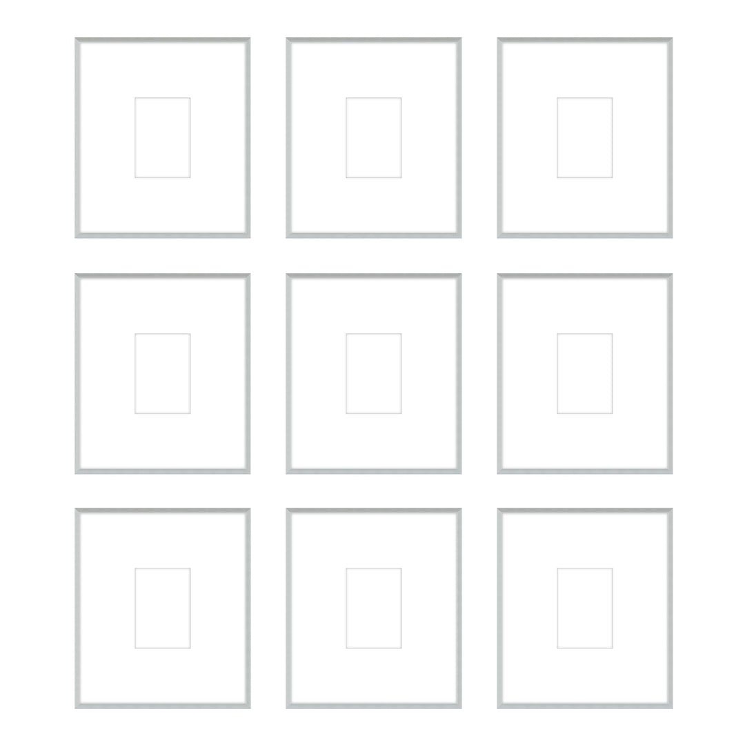 Gallery Wall - The Grids #G907 Ashton (Flat) / Silver Satin Gallery Walls Made Easy