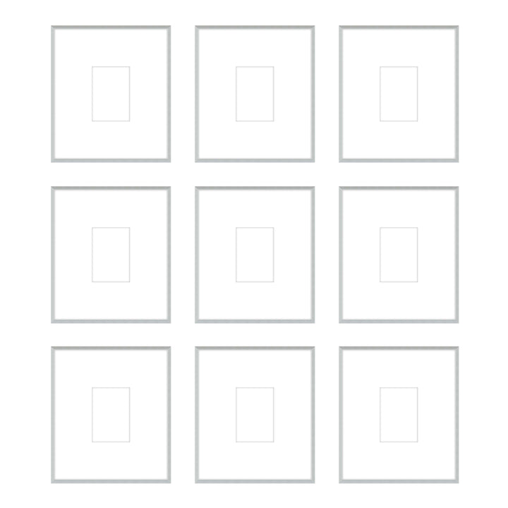 Gallery Wall - The Grids #G907 Ashton (Flat) / Silver Satin Gallery Walls Made Easy