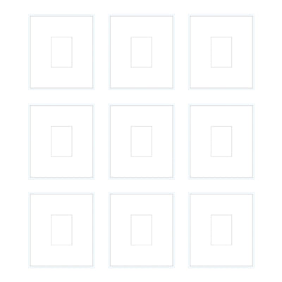 Gallery Wall - The Grids #G907 Ashton (Flat) / White Gallery Walls Made Easy