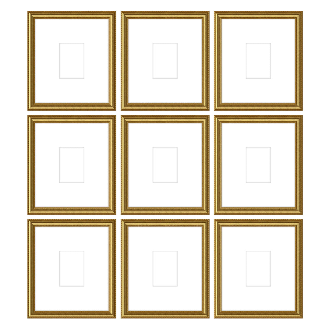 Gallery Wall - The Grids #G907 Graysen / Gold Satin Gallery Walls Made Easy