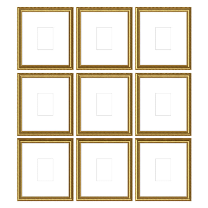 Gallery Wall - The Grids #G907 Graysen / Gold Satin Gallery Walls Made Easy
