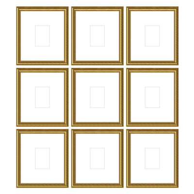 Gallery Wall - The Grids #G907 Graysen / Gold Satin Gallery Walls Made Easy