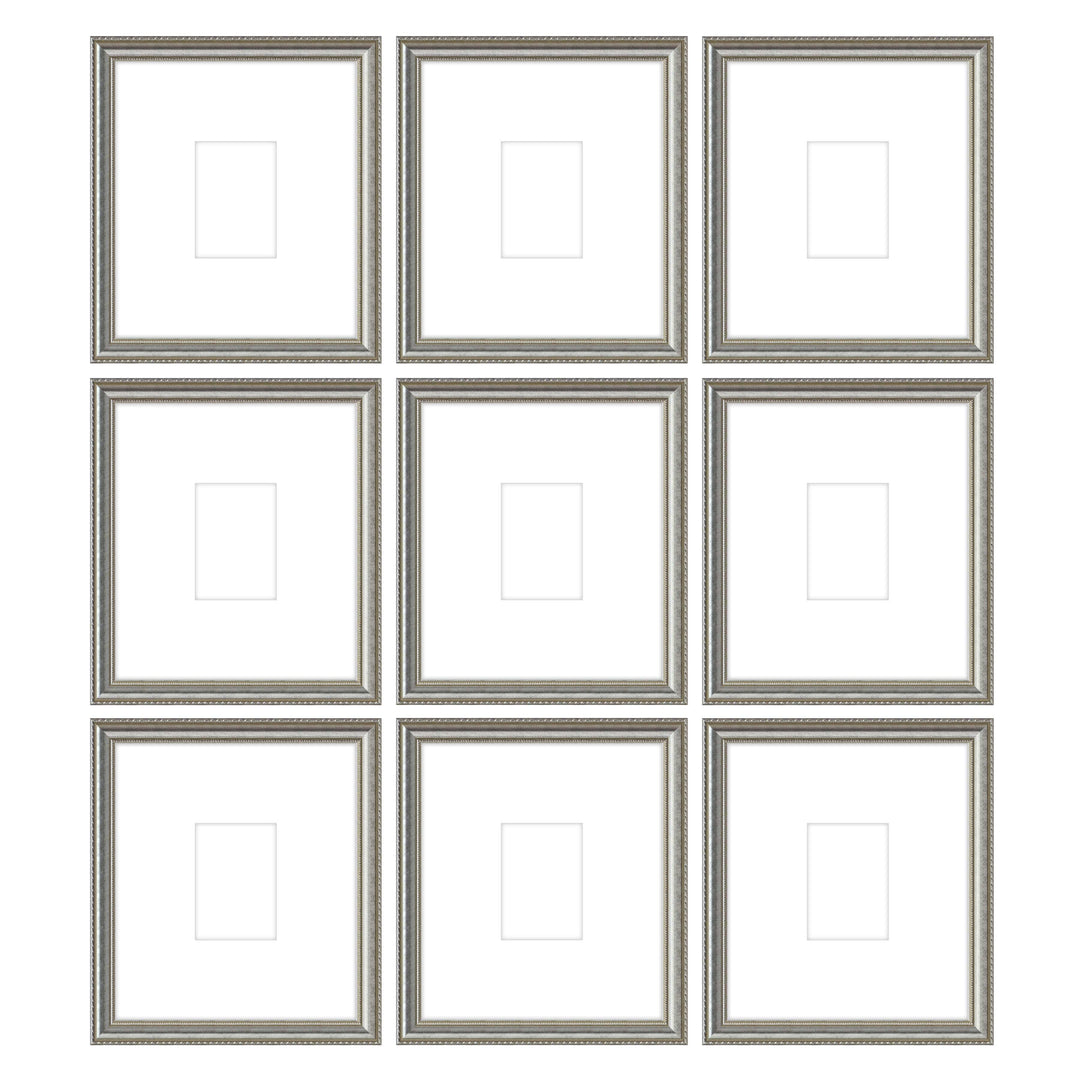 Gallery Wall - The Grids #G907 Graysen / Silver Satin Gallery Walls Made Easy