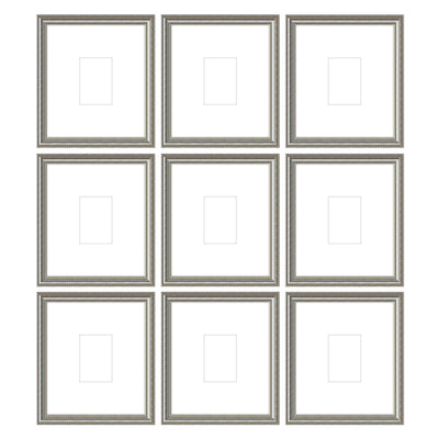 Gallery Wall - The Grids #G907 Graysen / Silver Satin Gallery Walls Made Easy