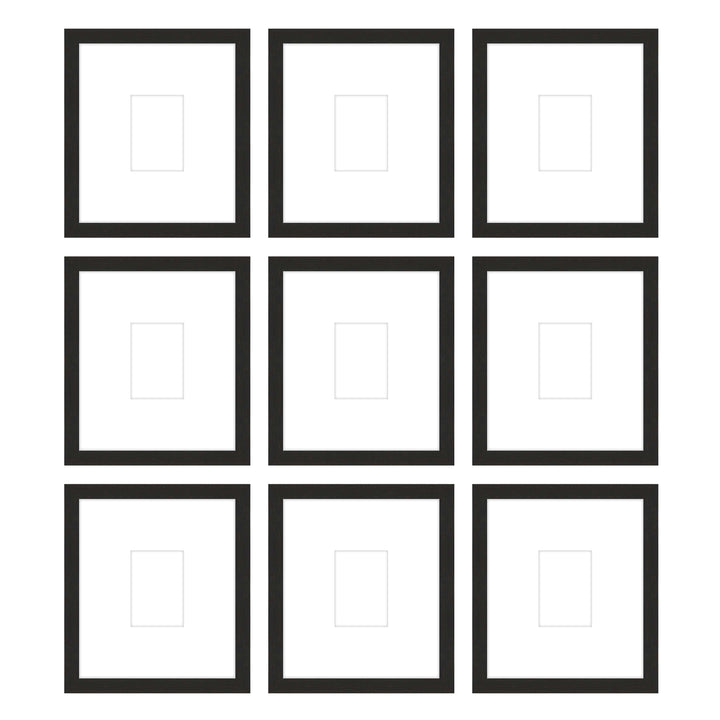 Gallery Wall - The Grids #G907 Jensen / Coffee Gallery Walls Made Easy