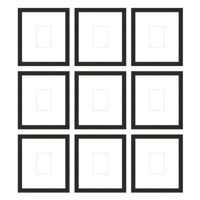 Gallery Wall - The Grids #G907 Jensen / Coffee Gallery Walls Made Easy