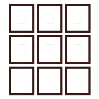 Gallery Wall - The Grids #G907 Jensen / Merlot Gallery Walls Made Easy