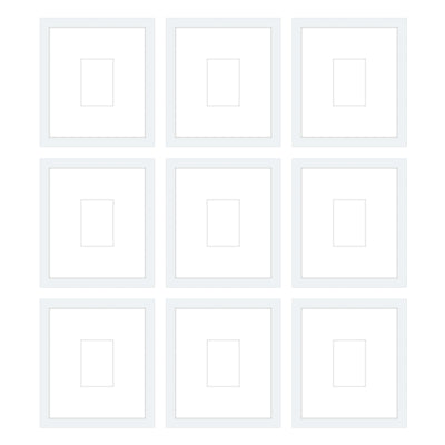 Gallery Wall - The Grids #G907 Jensen / White Gallery Walls Made Easy