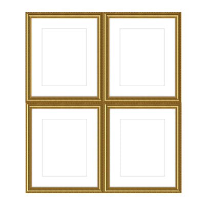 Gallery Wall - The Quads #Q201 Graysen / Gold Satin Gallery Walls Made Easy