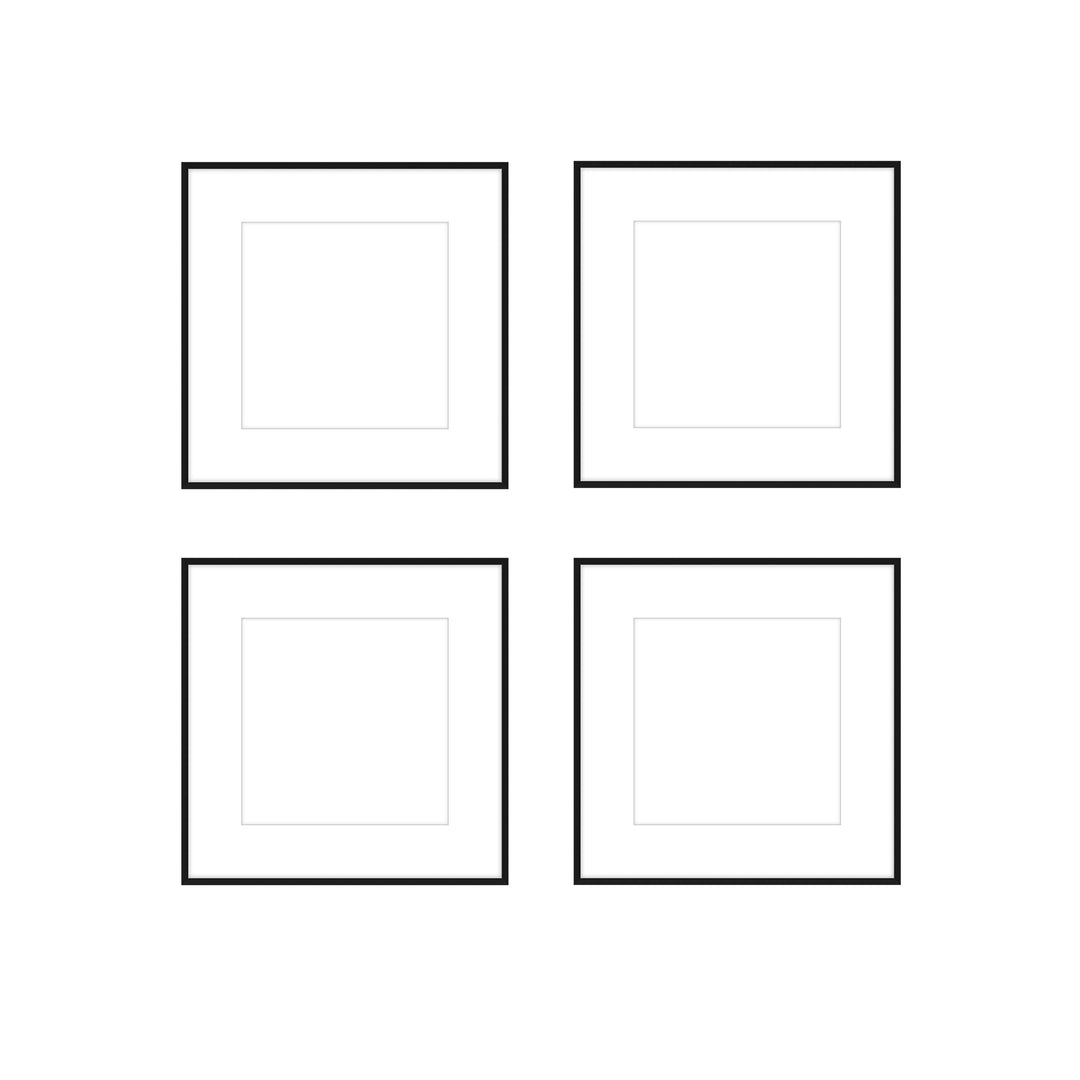 Gallery Wall - The Quads #Q202 Ashton (Flat) / Black Satin Gallery Walls Made Easy