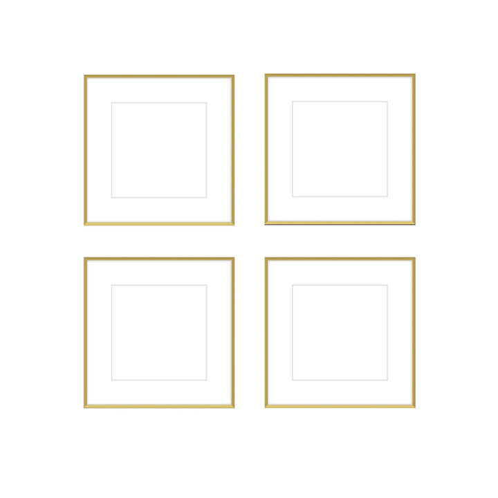 Gallery Wall - The Quads #Q202 Ashton (Flat) / Gold Satin Gallery Walls Made Easy
