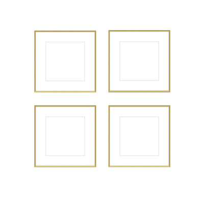 Gallery Wall - The Quads #Q202 Ashton (Flat) / Gold Satin Gallery Walls Made Easy