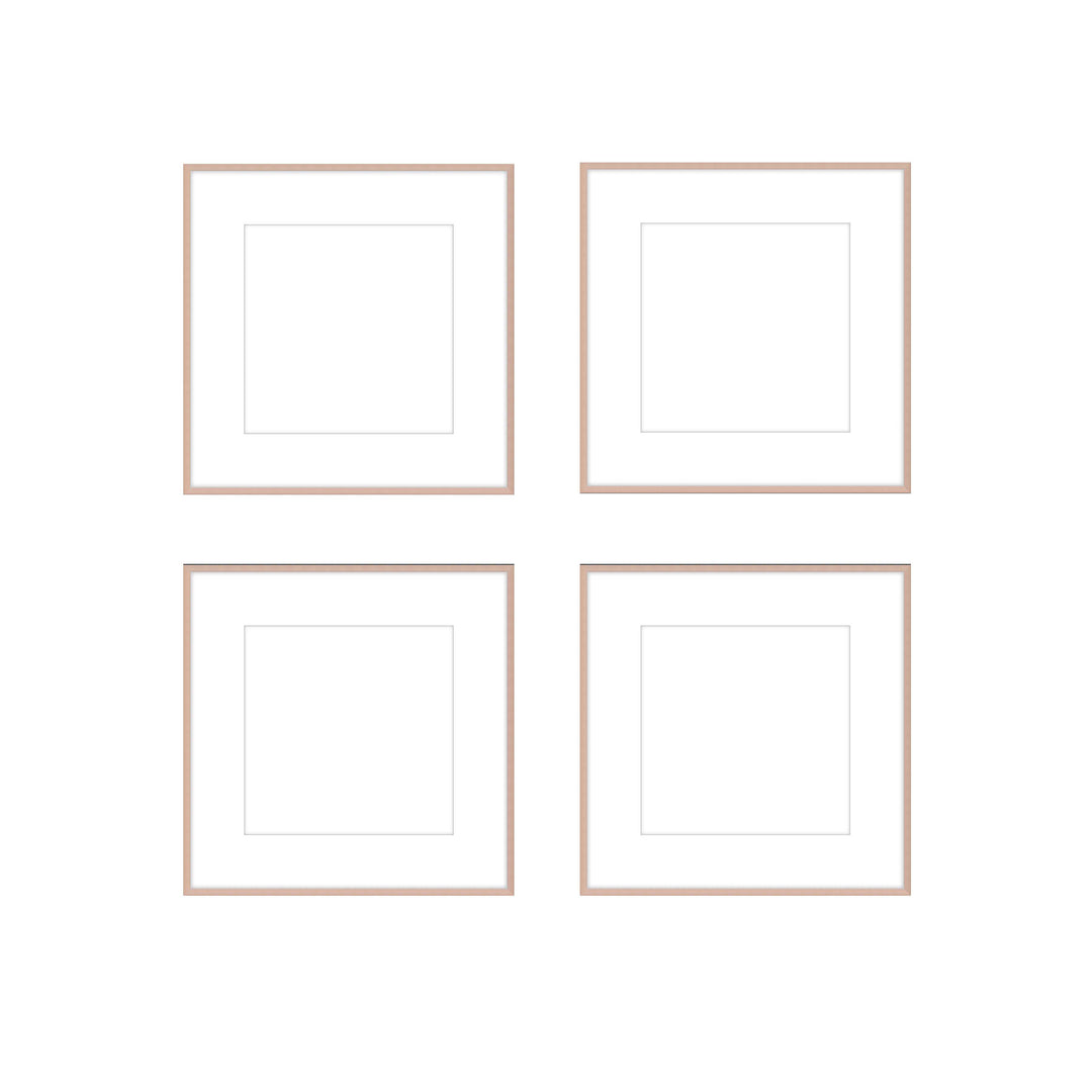 Gallery Wall - The Quads #Q202 Ashton (Flat) / Rose Gold Gallery Walls Made Easy