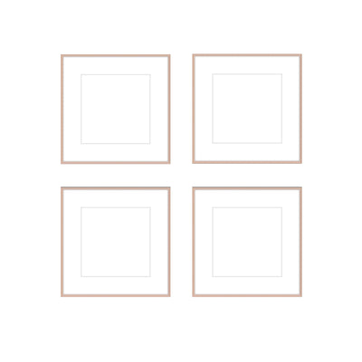 Gallery Wall - The Quads #Q202 Ashton (Flat) / Rose Gold Gallery Walls Made Easy