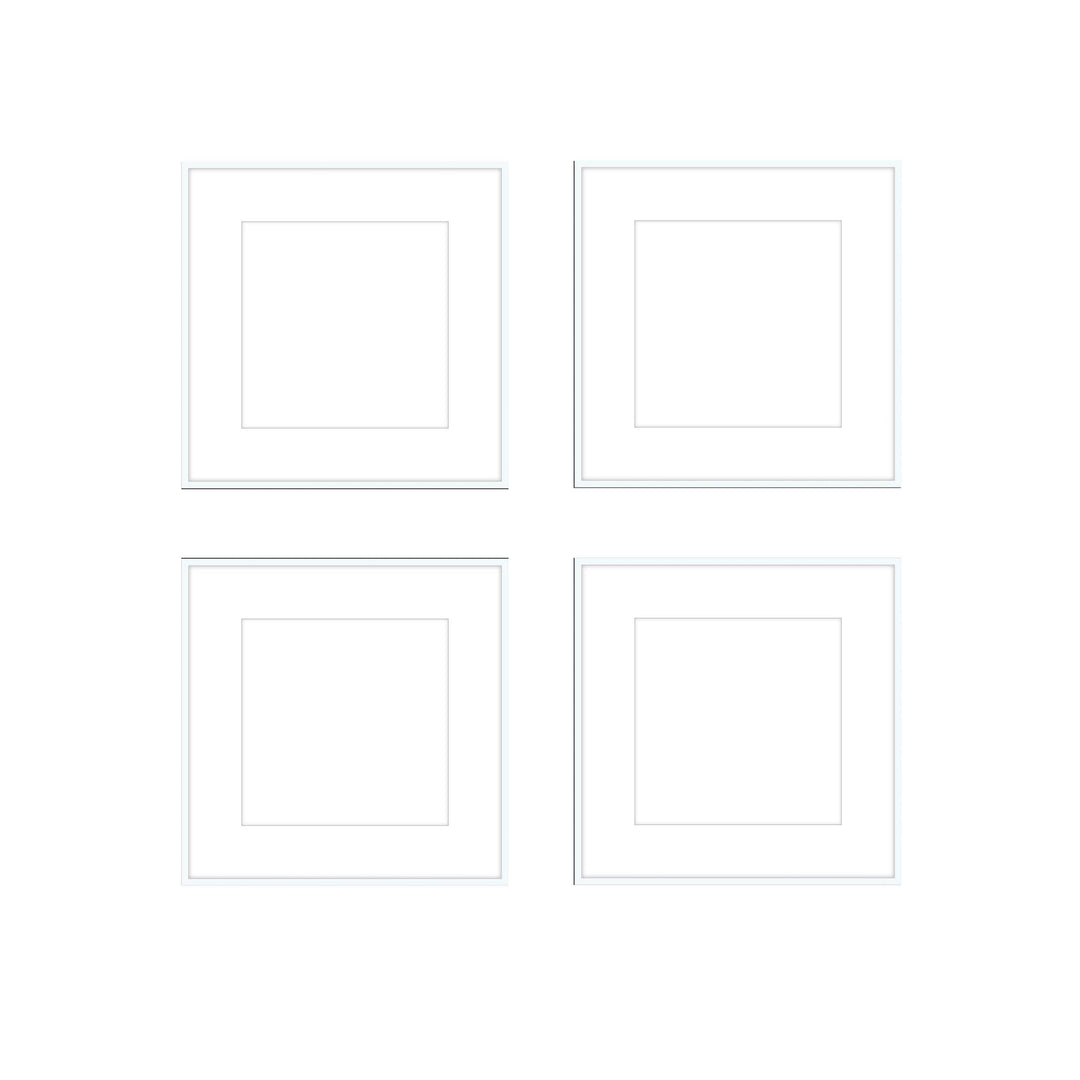Gallery Wall - The Quads #Q202 Ashton (Flat) / White Gallery Walls Made Easy