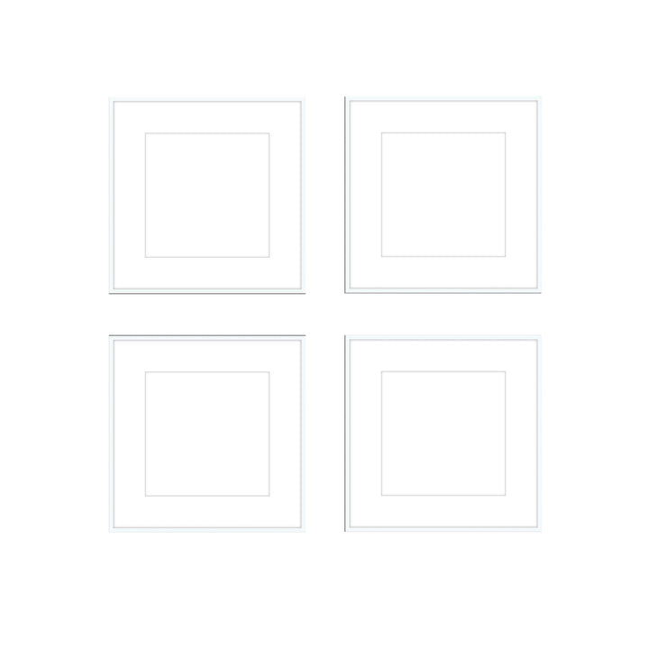 Gallery Wall - The Quads #Q202 Ashton (Flat) / White Gallery Walls Made Easy