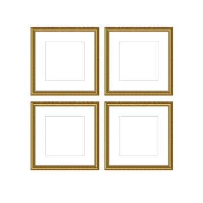 Gallery Wall - The Quads #Q202 Graysen / Gold Satin Gallery Walls Made Easy