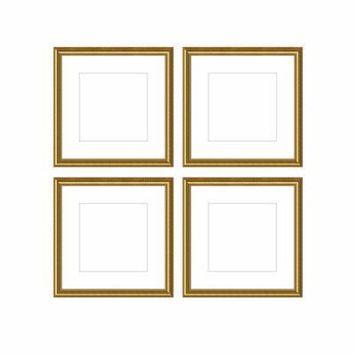 Gallery Wall - The Quads #Q202 Graysen / Gold Satin Gallery Walls Made Easy